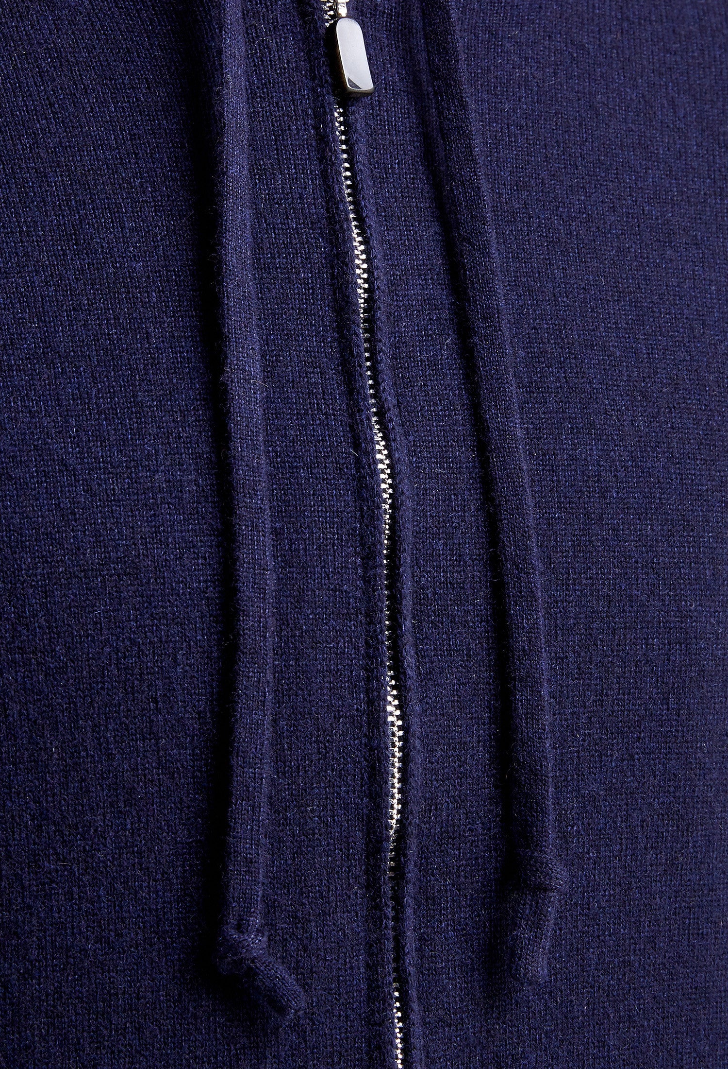 Felpa in Cashmere con cappuccio e zip intera