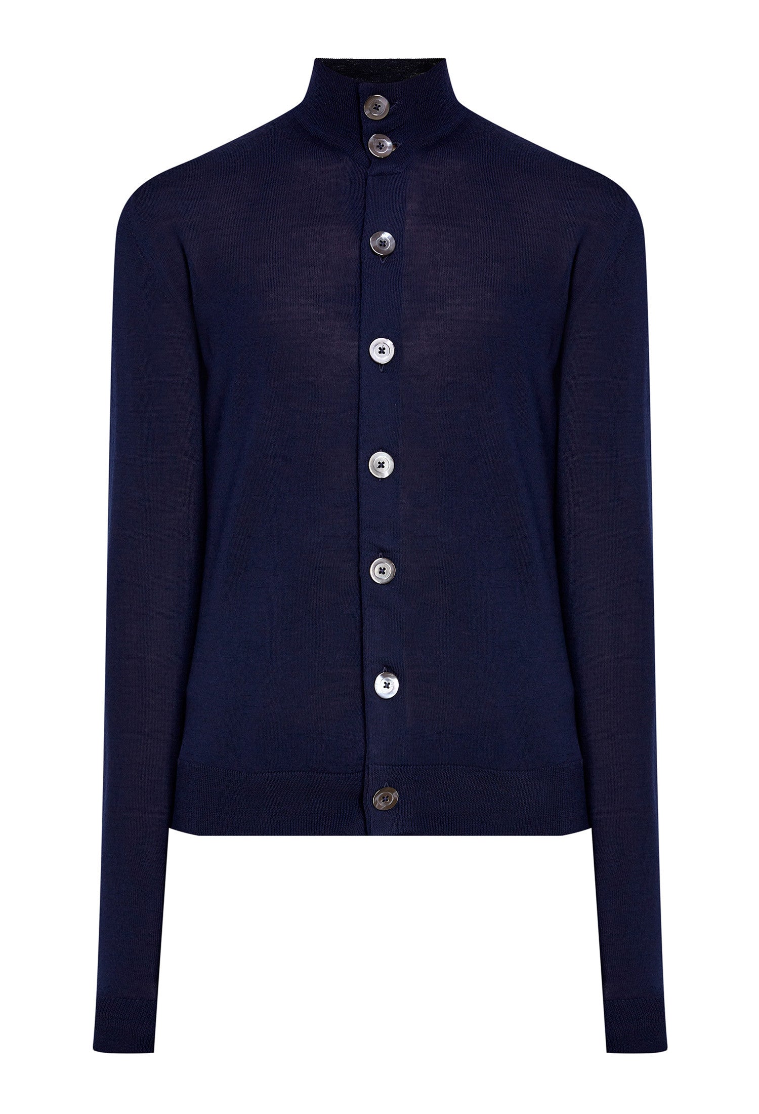 Cardigan collo alto con bottoni