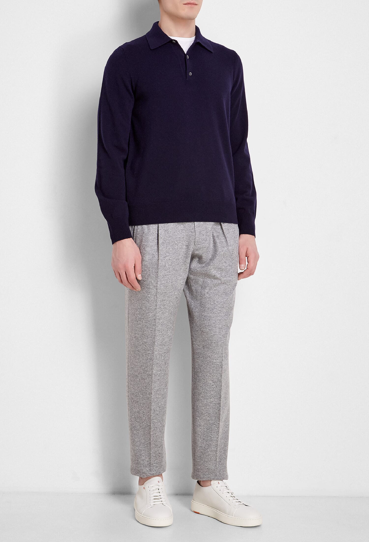 Maglia in Cashmere stile Polo