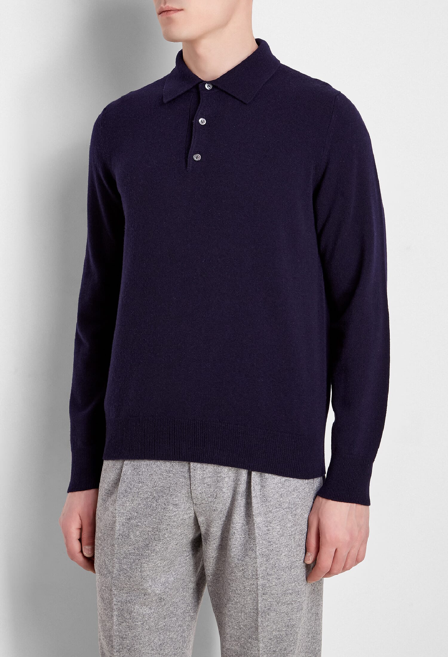 Maglia in Cashmere stile Polo