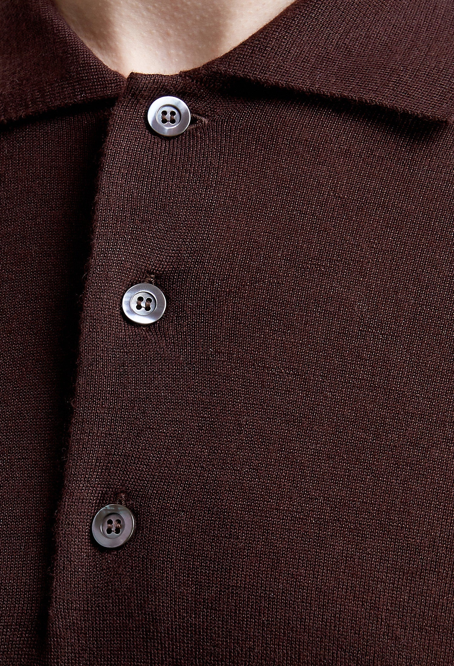 Maglia stile Polo in Cotone Sea Island