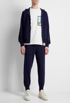 Felpa in Cashmere con cappuccio e zip intera