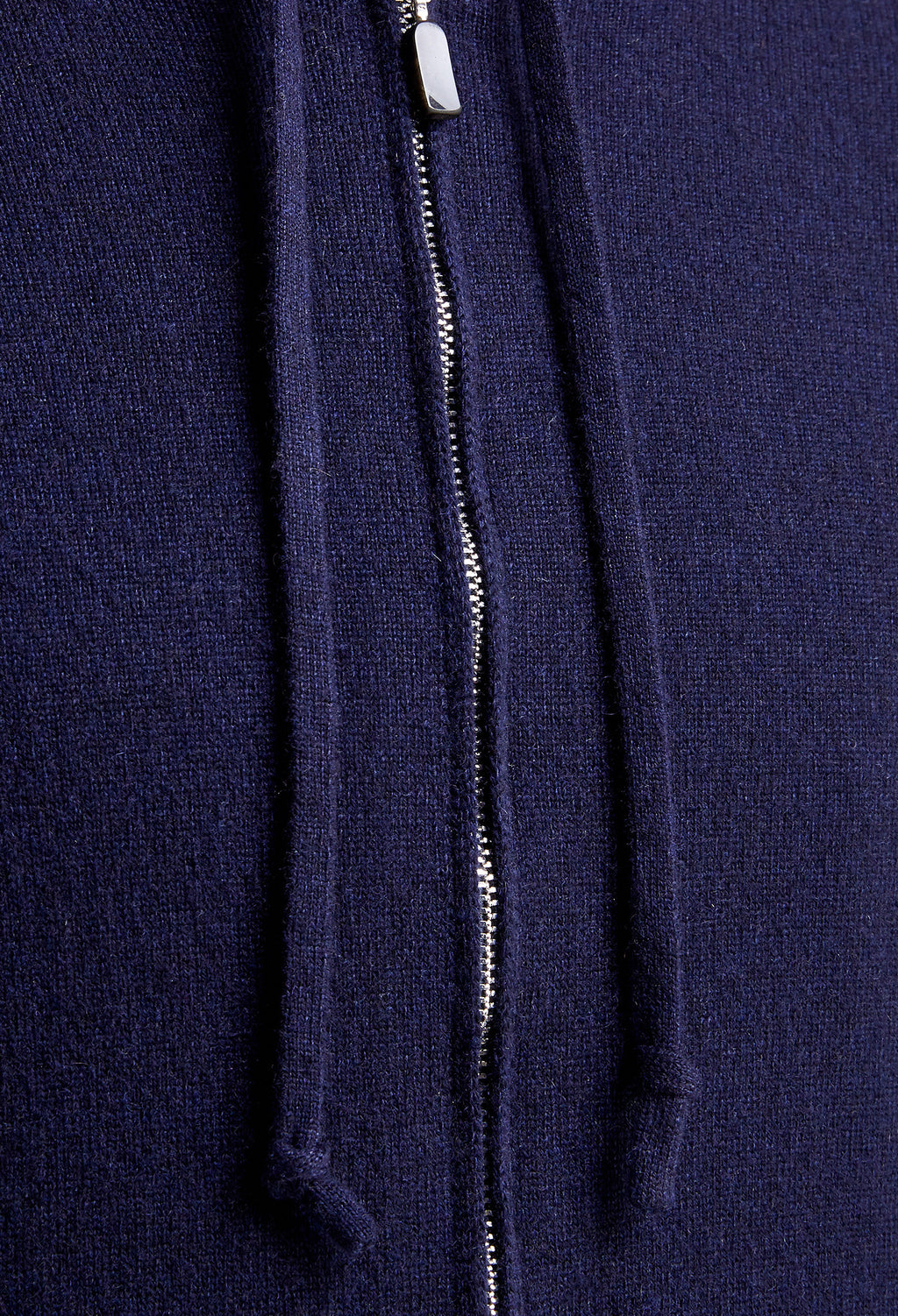 Felpa in Cashmere con cappuccio e zip intera