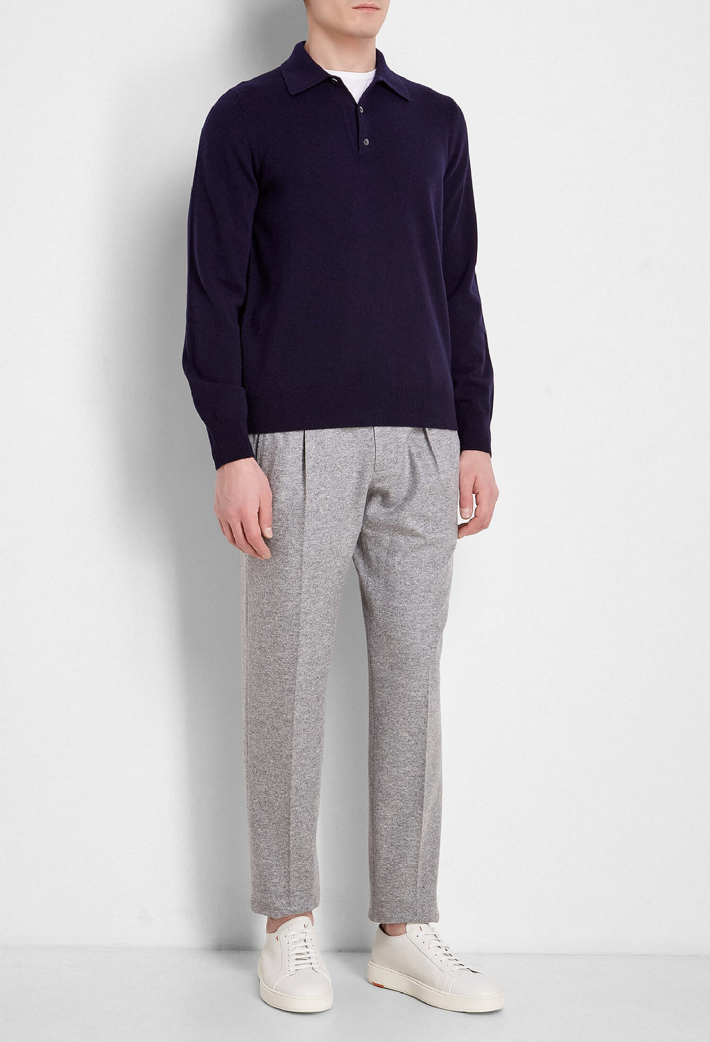 Maglia in Cashmere stile Polo