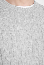 Maglia in cashmere a trecce